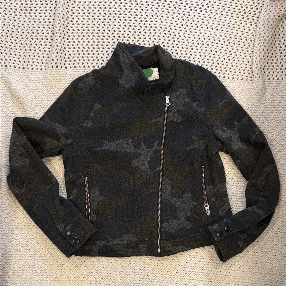 Anthropologie Camouflage Medium Women’s Textured Jacket - Picture 7 of 14